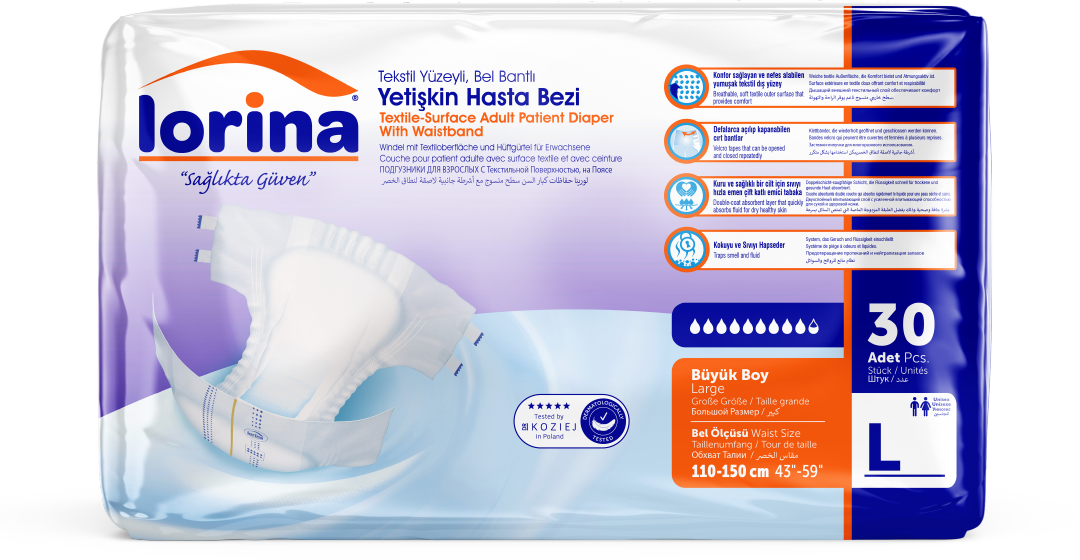 Підгузки для дорослих TM Lorina L(110-150cм), 30шт